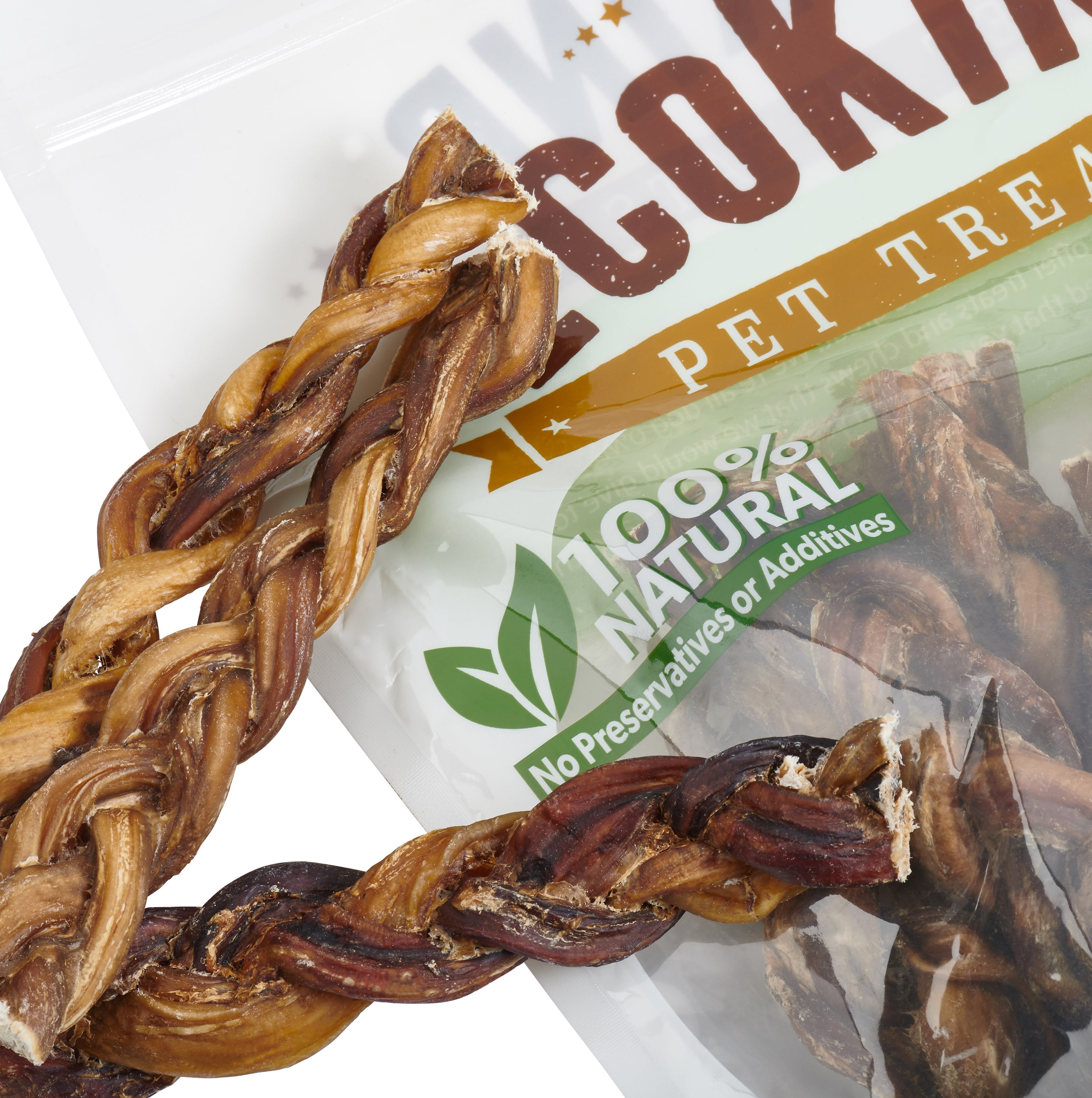 Grass-Fed Beef Braided Bully Sticks