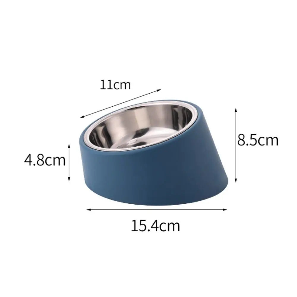 Anti Rollover Dog Feeder with Stainless Steel Bowl