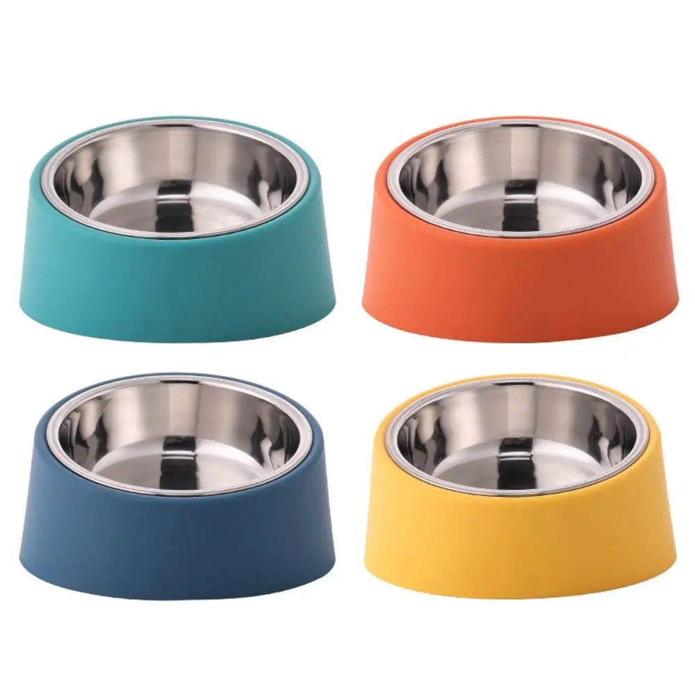 Anti Rollover Dog Feeder with Stainless Steel Bowl