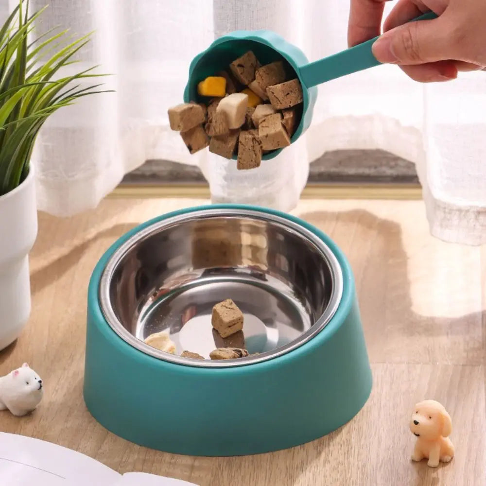 Anti Rollover Dog Feeder with Stainless Steel Bowl